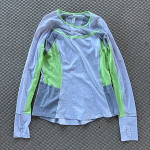 lululemon womens trail bound size 10 running shirt performance long sleeve tee s
